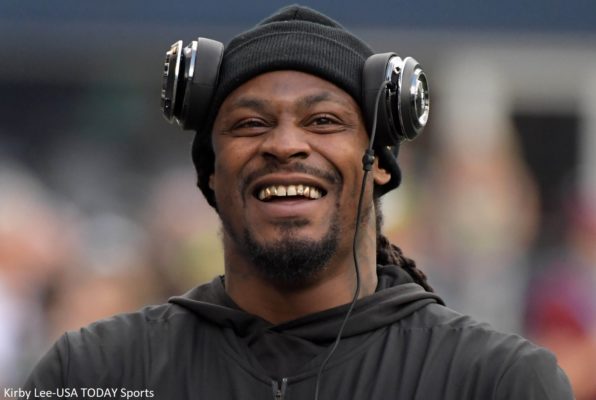 Marshawn Lynch before a game