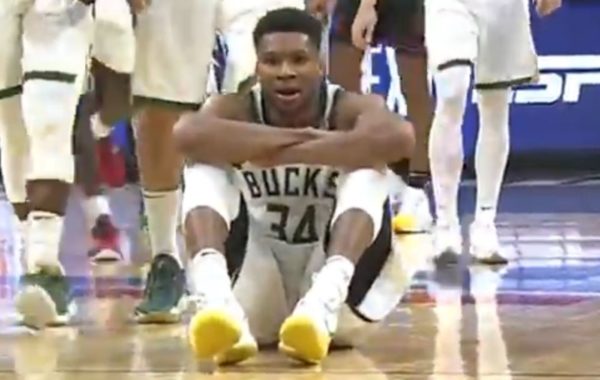 Giannis Antetokounmpo celebration