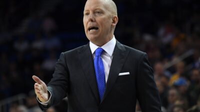 Mick Cronin in a suit