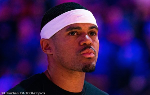 Tobias Harris with a headband on