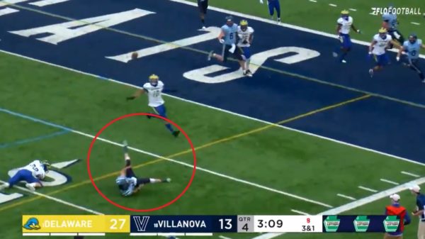 Villanova touchdown pass