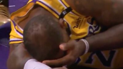 LeBron James Draymond Green foul