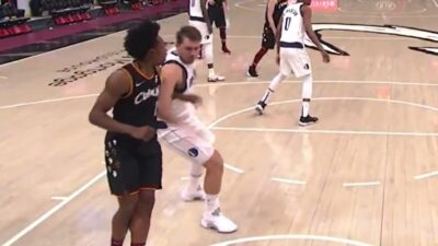 Luka Doncic groin shot