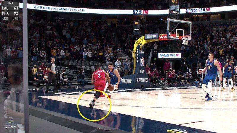 CJ McCollum foot out