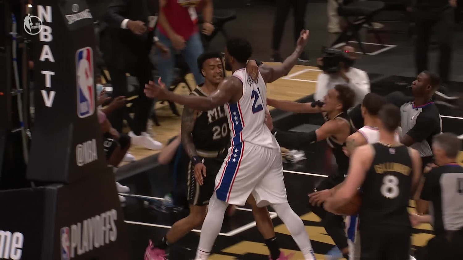 John Collins Dunking On Joel Embiid Essential T-Shirt | Poster