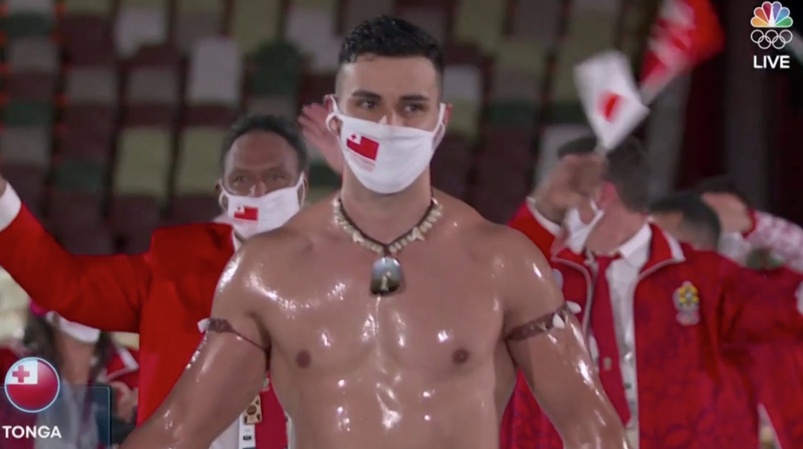 Tonga Flag Bearer Pita Taufatofua Sets Internet Ablaze Again At Olympics