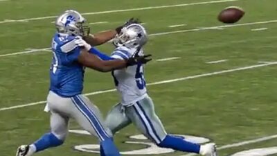 Lions Cowboys pass interference