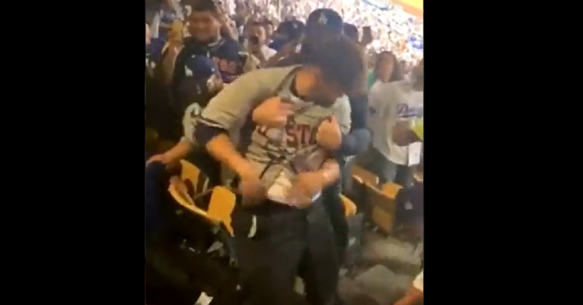 Video: Dodgers fan headbutts Astros fan during fight