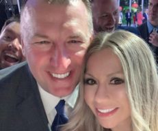 Jen Bielema reacts to husband Bret's first win at Illinois