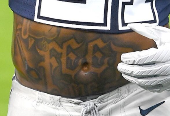 Ezekiel Elliott feed me tattoo