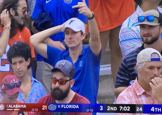 Florida fan middle finger