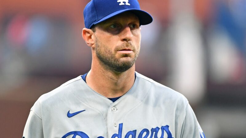 Max Scherzer in a Dodgers uniform