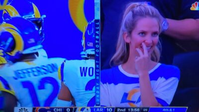 NBC Matthew Stafford wife Kelly mistake