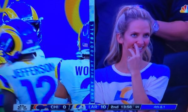 NBC Matthew Stafford wife Kelly mistake