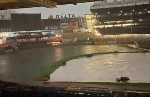 Yankee Stadium floods after torrential rains hit New York City