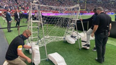 Falcons kicking net