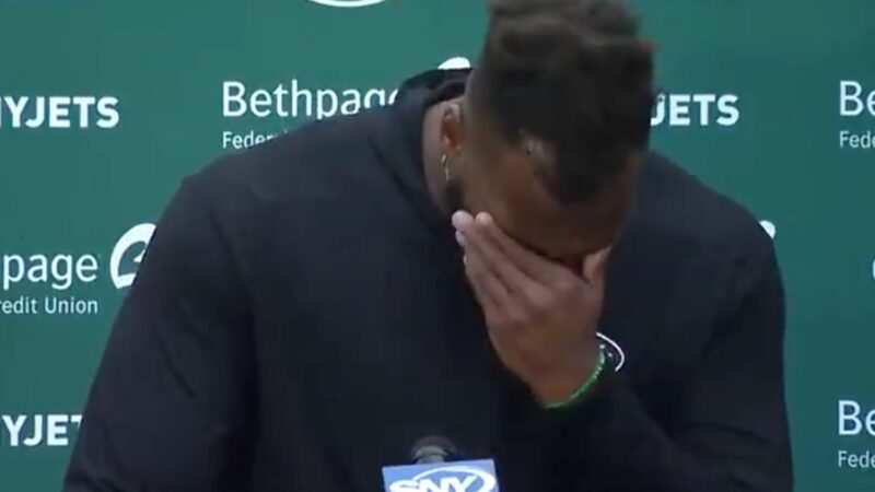 John Franklin-Myers crying