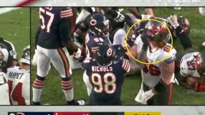 Bilal Nichols punches Ryan Jensen