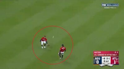 Braves lose no hitter