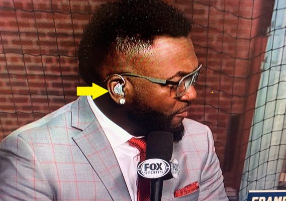 David Ortiz has a jeweled earpiece