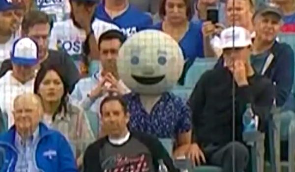 Dodgers cartoon head fan