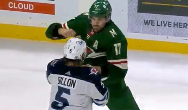 Marcus Foligno Superman punch