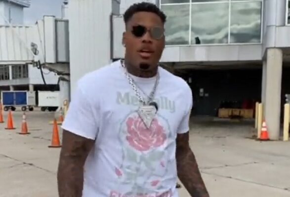 Preston Smith on the tarmac