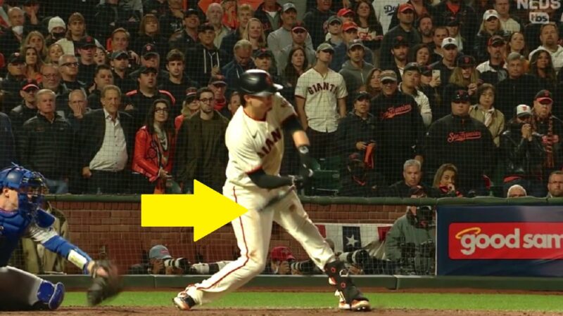 Wilmer Flores checks his swing