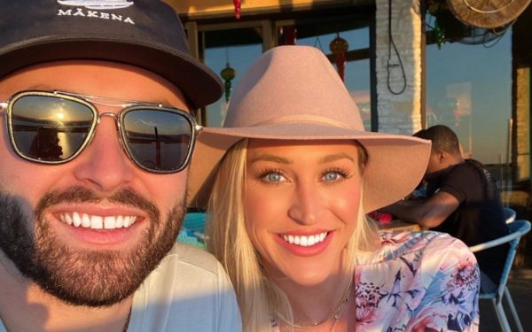 Baker Mayfield poses with his wife Emily