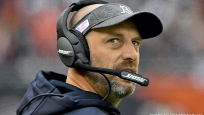 Matt Nagy on the sidelines