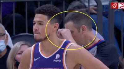 NBA ref makes the crybaby gesture