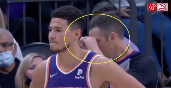 NBA ref makes the crybaby gesture