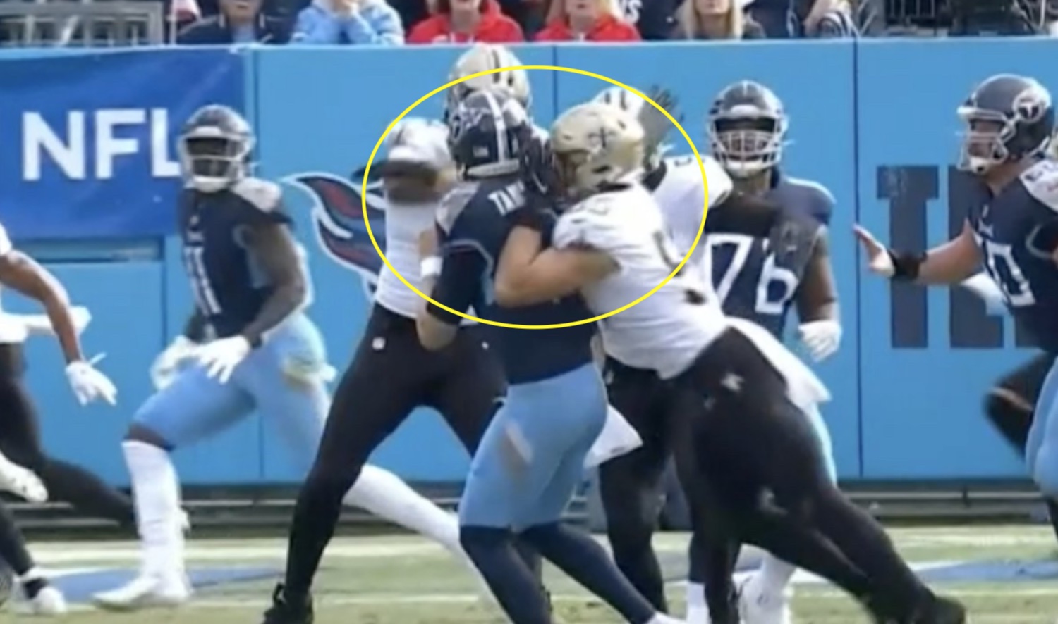Saints called for roughing