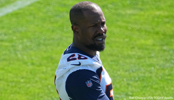 Von Miller on the practice field