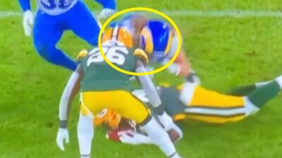 Christian Rozeboom hitting Darnell Savage