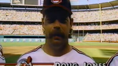 Doug Jones in Indians gear