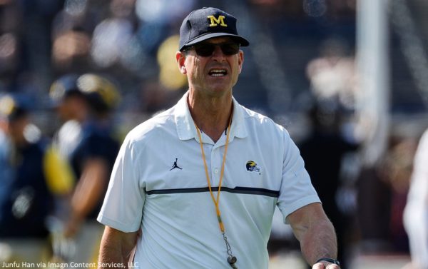 Jim Harbaugh walking