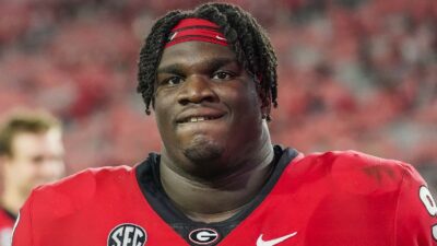 Jordan Davis after a game