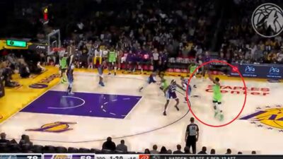 Karl Anthony Towns shoots from deep