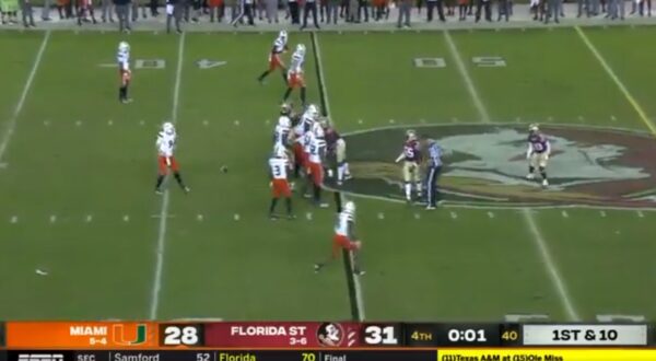 Miami tries to spike the ball