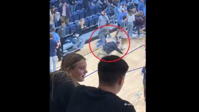 Villanova fans trip floor