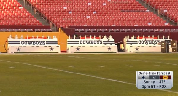 Cowboys have their own benches in Washington