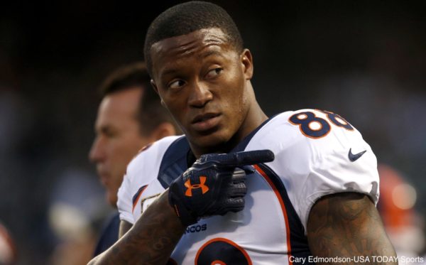 Demaryius Thomas with his helmet off