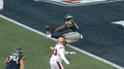 Gerald Everett bobbles a pass at the goal line