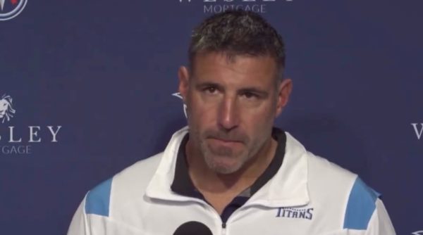 Mike Vrabel at a press conference