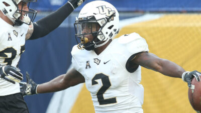 Otis Anderson celebrates a touchdown