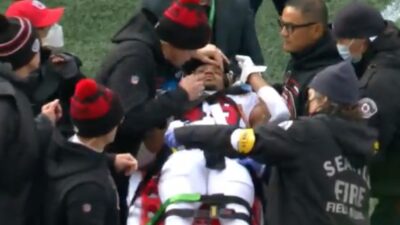 Trenton Cannon left the field on a stretcher