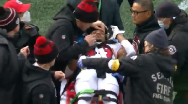 Trenton Cannon left the field on a stretcher