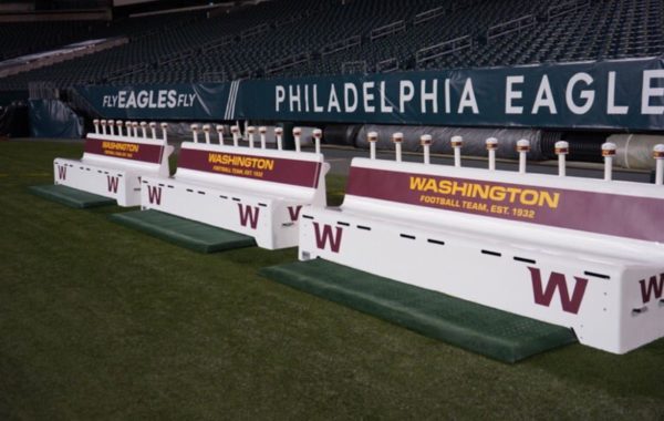 Washington brought their own benches to Philly
