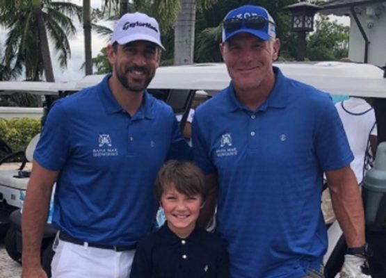 Brett Favre with Aaron Rodgers and Parker